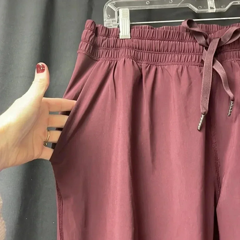 Lululemon On‎ the Fly 7/8 Pant 8 Burgundy Plum Luxtreme Jogger LW5BGBS